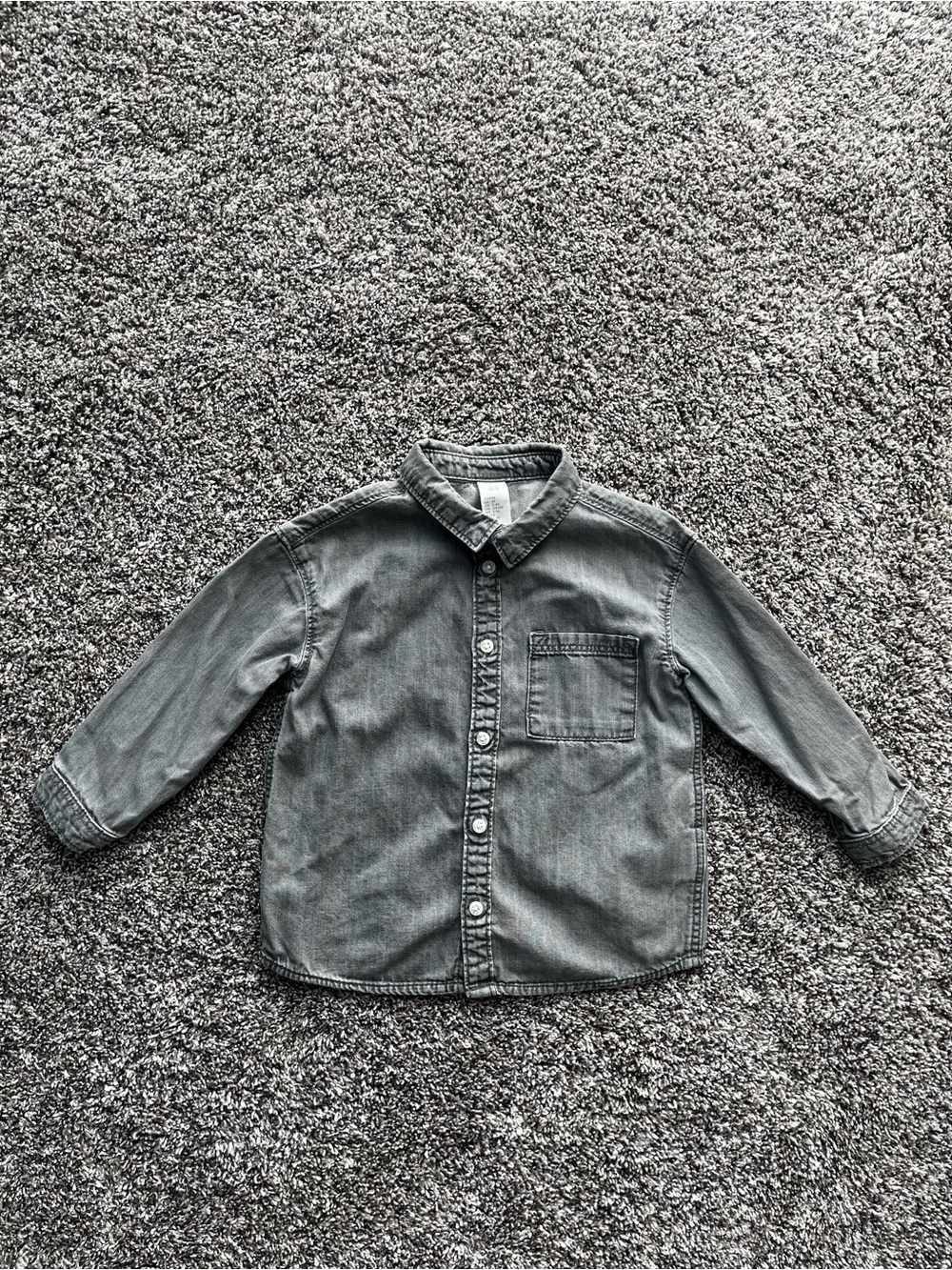 H&M Toddler Gray Denim Button-Up Shirt 3T